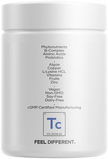 Codeage Teen Clearface – Hautreinigungs-Supplement für Jugendliche mit Vitaminen, Zink, Probiotika und Omega-3 – 60 Kapseln