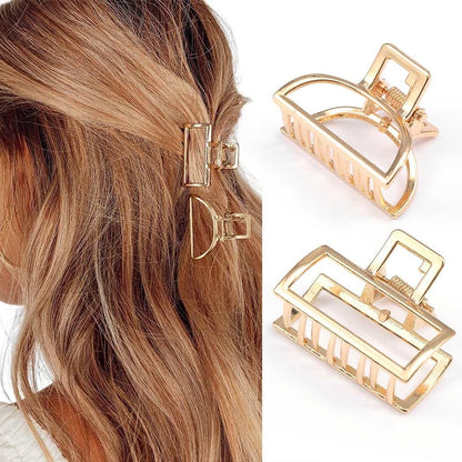 Brinie Haarklammer Gold Haarspangen Mini Antirutsch Krallenklammern Haaraccessoires Täglich Partygeschenk für Frauen und Mädchen (2 Stück)