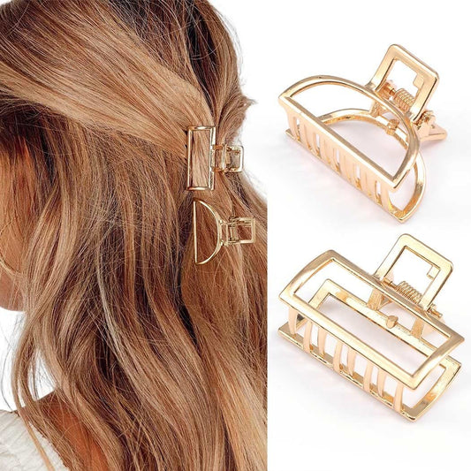 Brinie Haarklammer Gold Haarspangen Mini Antirutsch Krallenklammern Haaraccessoires Täglich Partygeschenk für Frauen und Mädchen (2 Stück)