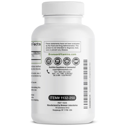 Bronson Rhodiola Rosea Kapseln - Adaptogenes Kraut für Gehirn, Stress & Stimmung - Non-GMO, 250 Stück