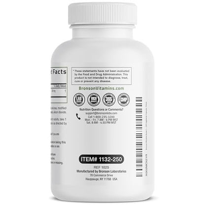 Bronson Rhodiola Rosea Kapseln - Adaptogenes Kraut für Gehirn, Stress & Stimmung - Non-GMO, 250 Stück