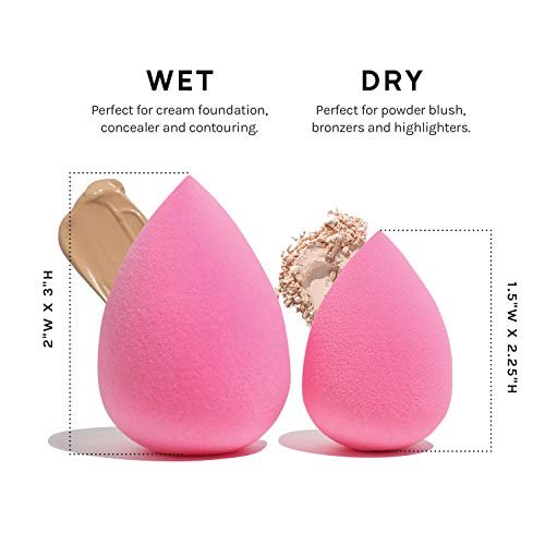AOA Studio Collection Make-up Schwamm Set – 6 Latexfreie High-Definition Wonder Blender für Foundation, Creme & Flüssigkeiten – Superweiche Beauty Kosmetikschwämme