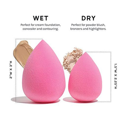 AOA Studio Collection Make-up Schwamm Set – 6 Latexfreie High-Definition Wonder Blender für Foundation, Creme & Flüssigkeiten – Superweiche Beauty Kosmetikschwämme
