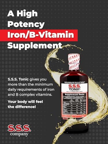 S.S.S. Tonic – Eisen- und Vitamin-B-Komplex, hochdosiert, 300 ml (10 Fl Oz)