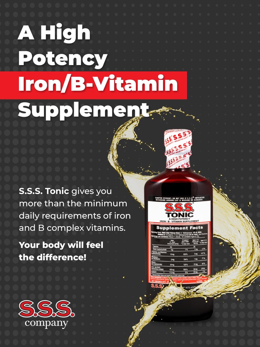 S.S.S. Tonic – Eisen- und Vitamin-B-Komplex, hochdosiert, 300 ml (10 Fl Oz)