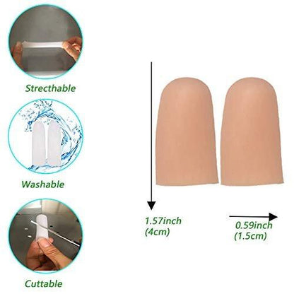 Kris-kikomy Gel-Fingerkuppenschützer Silikon Fingerkappen – Linderung bei Triggerfinger, Fingerarthritis, Fingergelenkknacken (Nude, Medium, 10 Stück)