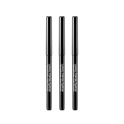 KISS NEW YORK Professioneller Retractable Eyeliner – Luxuriöser, intensiv pigmentierter Lidschatten, lang anhaltend, wasserresistent, wischfest, geschmeidig gleitend (3er-Pack, Tiefstes Schwarz)