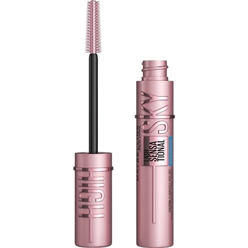 Maybelline Lash Sensational Sky High Waterproof Mascara – Volumisierend, verlängernd, wasserfest – 0,2 Fl Oz, Braun-Schwarz