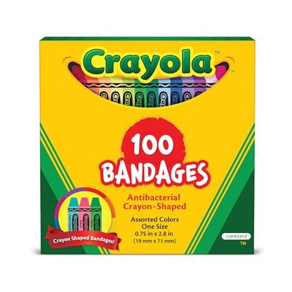 Crayola Pflaster für Kinder, 100 Stück | Bunte Wundpflaster für kleine Schnitte, Schrammen & Verbrennungen