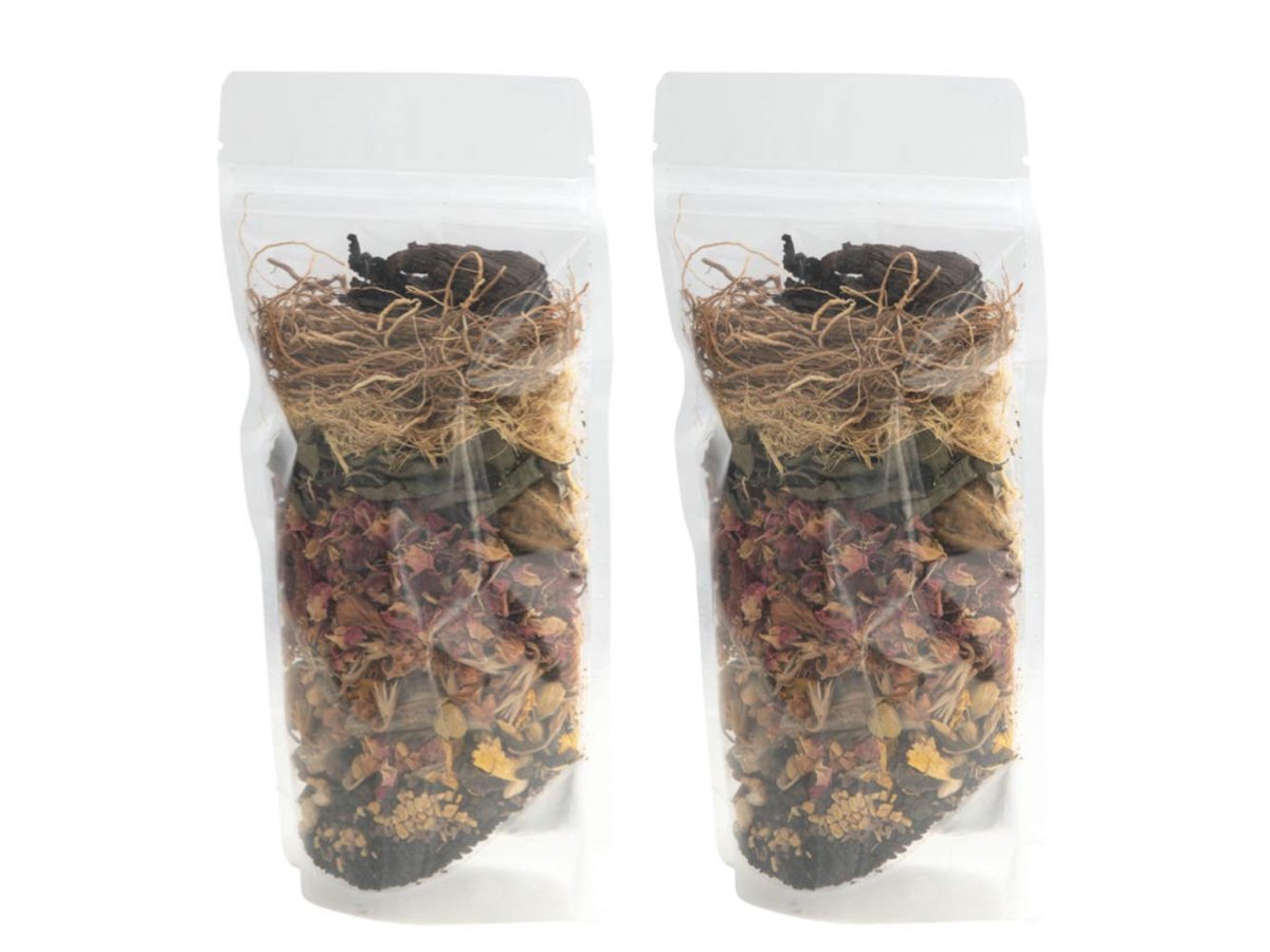 Yogi’s Gift | Ayurvedisches Kräuter-Haaröl-Mix | 75 g x 2 Packungen | 18 essentielle Kräuter für Haarwachstum | 100% natürliches Produkt aus Indien