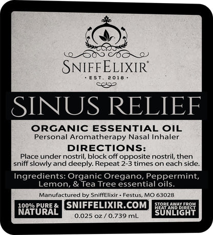 Sinus Drucklinderung Ätherisches Öl Aromatherapie Nasenstift Vapor Inhalator - Verstopfungslinderung für Erwachsene & Sinuskopfschmerz, Hergestellt in den USA mit Bio-Ätherischen Ölen, Frei Atmen