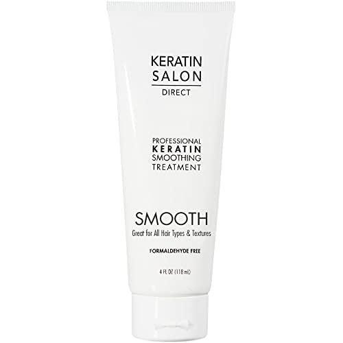 Keratin Salon Direct Keratin-Haarkur, 118 ml | Frizz-Kontrolle, formaldehydfrei, Salonqualität, Glättungskur, langanhaltend, Creme für alle, lockige, trockene, geschädigte Haare