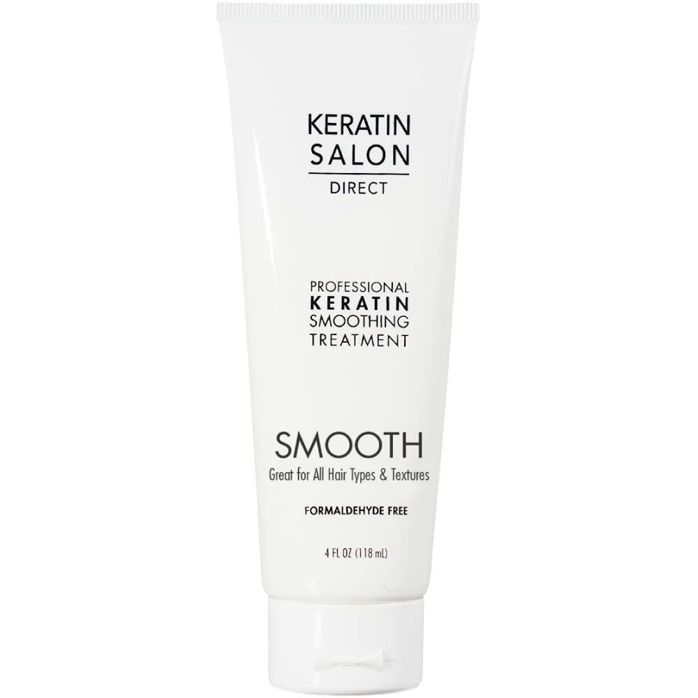 Keratin Salon Direct Keratin-Haarkur, 118 ml | Frizz-Kontrolle, formaldehydfrei, Salonqualität, Glättungskur, langanhaltend, Creme für alle, lockige, trockene, geschädigte Haare