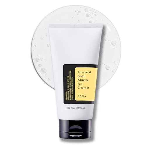 COSRX Advanced Snail Mucin Gel Cleanser – 150 ml, sanfte tägliche Reinigung für trockene & empfindliche Haut, koreanische Hautpflege, tierversuchsfrei, ohne Parabene