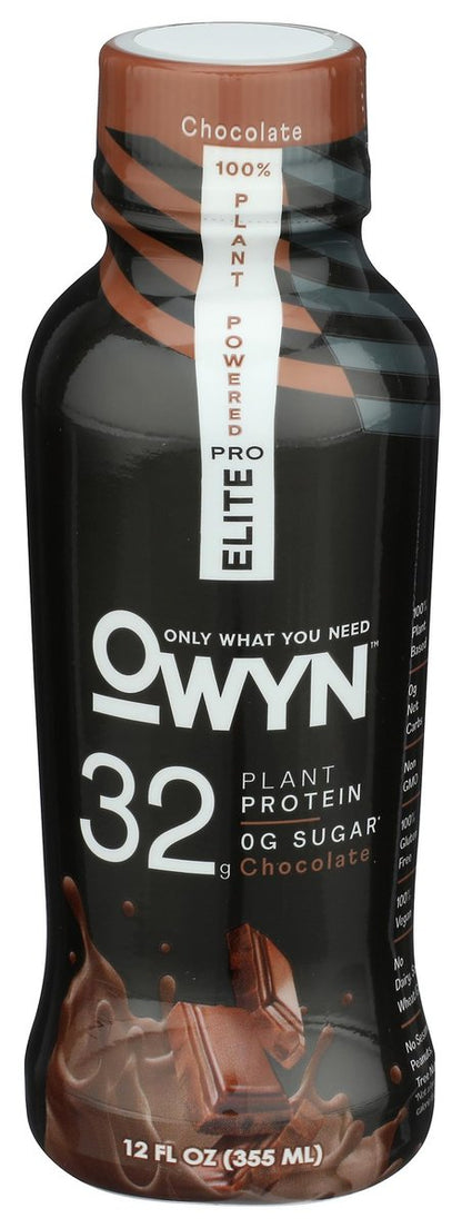 Owyn Chocolate Pro Elite Pflanzliches Protein Getränk, 12 FZ
