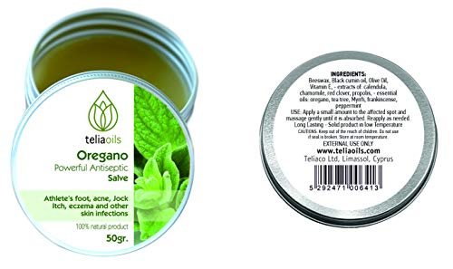 Oregano Beruhigender Mehrzweckbalsam – Schnell wirkend bei Fußpilz, Juckreiz, Nagelproblemen, Hautausschlag, Hautreizungen – Salbe für trockene, juckende Haut – Fuß- und Körperbalsam mit Oregano-Öl 48 g