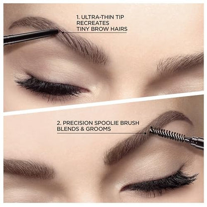 L'Oréal Paris Brow Stylist Definer wasserfester Augenbrauenstift, ultrafeiner mechanischer Stift, mittleres Aschbraun, 0,003 Unzen
