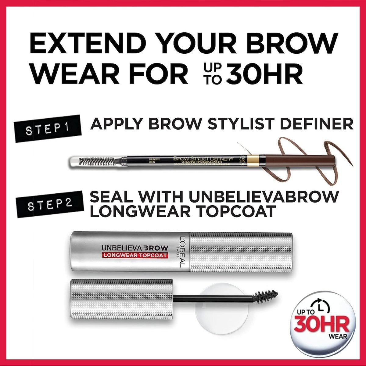 L'Oréal Paris Brow Stylist Definer wasserfester Augenbrauenstift, ultrafeiner mechanischer Stift, mittleres Aschbraun, 0,003 Unzen