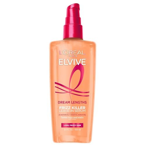 L'Oréal Paris Elvive Dream Lengths Frizz Killer Leave-In Serum, 100 ml – Anti-Frizz Haaröl für geschmeidiges, glänzendes Haar