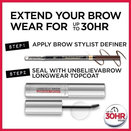L'Oréal Paris Makeup Brow Stylist Definer wasserfester Augenbrauenstift, ultrafeiner mechanischer Stift, zeichnet feine Härchen und füllt lichte Stellen, Auburn, 0,09 g