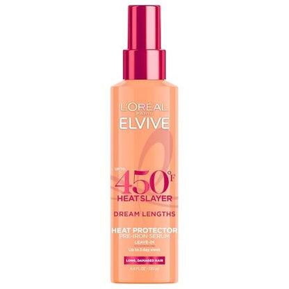L'Oréal Paris Elvive Dream Lengths Heat Slayer Hitzeschutz-Spray Leave-In, 4,4 Unzen
