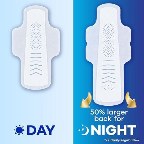 Always Infinity Damenbinden mit Flügeln, FlexFoam, Größe 4, Übernachtschutz, unparfümiert, 38 Stück
