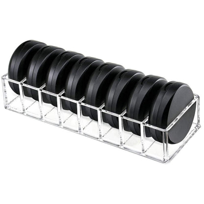 Weiai Acryl-Organizer für Make-up, transparent, 8 Fächer, Kosmetik-Organizer für Puder, Lidschatten, Highlighter, Blush, Schminktisch