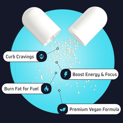 Herbtonics Keto BHB+ BioPerine Keto Kapseln – Exogene Ketone für Ketose-Unterstützung, Gewichtsmanagement, GLP-1-Unterstützung, Energie & Fokus – Vegan, Nicht-GMO – 60 Kapseln