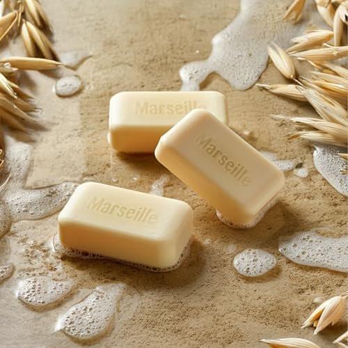 A LA MAISON Hafermilch Seife - 12er Pack, 3,5 oz - Französische Triple-Milled Naturseife für die Hände