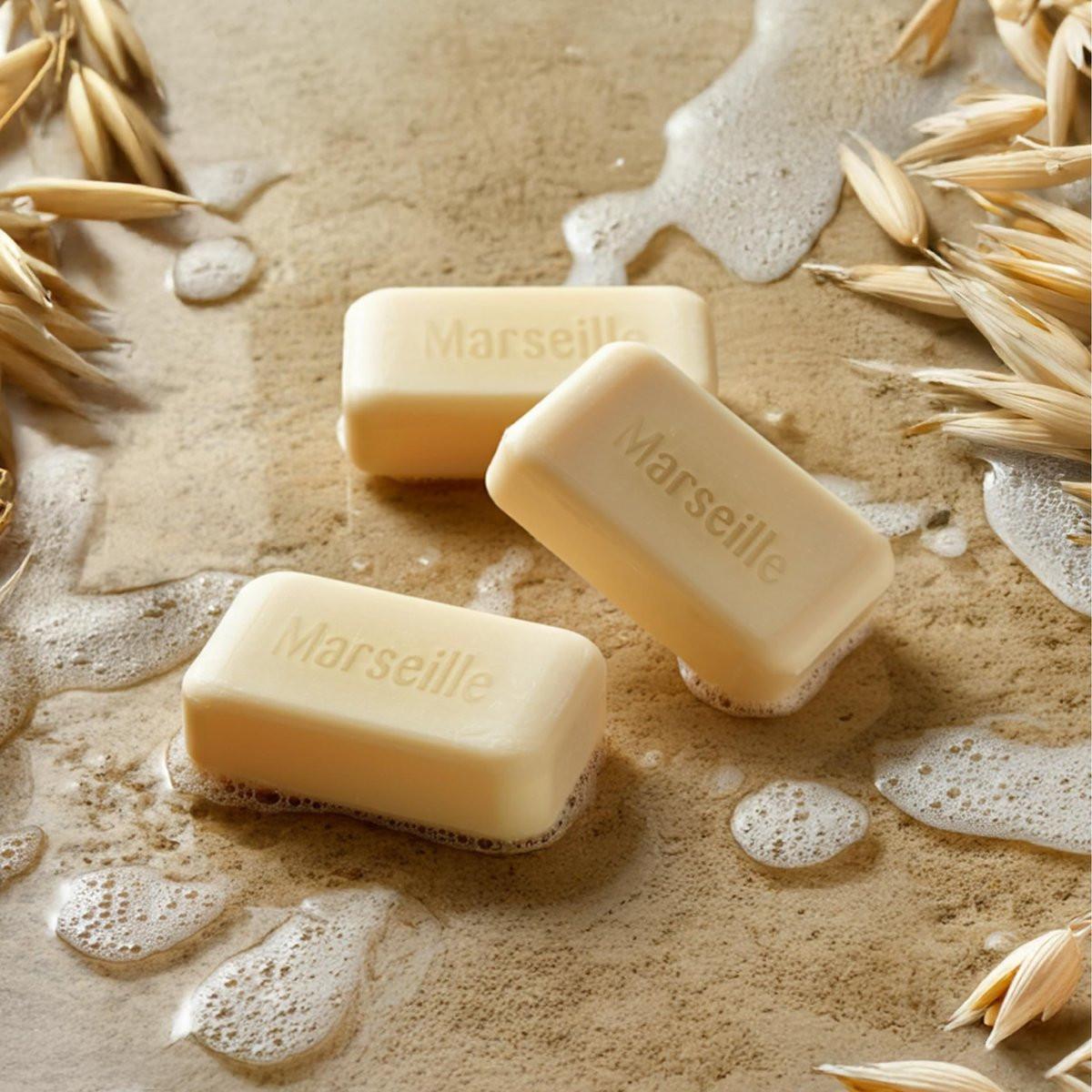 A LA MAISON Hafermilch Seife - 12er Pack, 3,5 oz - Französische Triple-Milled Naturseife für die Hände