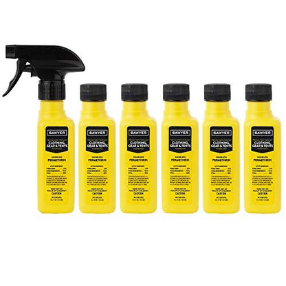 Sawyer Products SP645 Permethrin Premium Insektenschutzmittel für Kleidung, Ausrüstung & Zelte – Trigger-Spray, 4,5 Unzen, 6 Flaschen