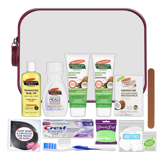 Convenience Kits International 15-teiliges Damen-Reiseset mit Palmer's Haar-, Gesichts- & Körperprodukten