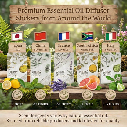 AROMA STICKERS® Lavendel – 100% natürliche Duftsticker für Masken & Kissen (12 Stück) – Ätherisches Öl Aroma-Patch zum Entspannen