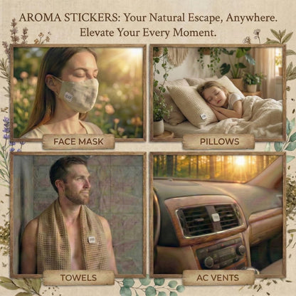 AROMA STICKERS® Lavendel – 100% natürliche Duftsticker für Masken & Kissen (12 Stück) – Ätherisches Öl Aroma-Patch zum Entspannen