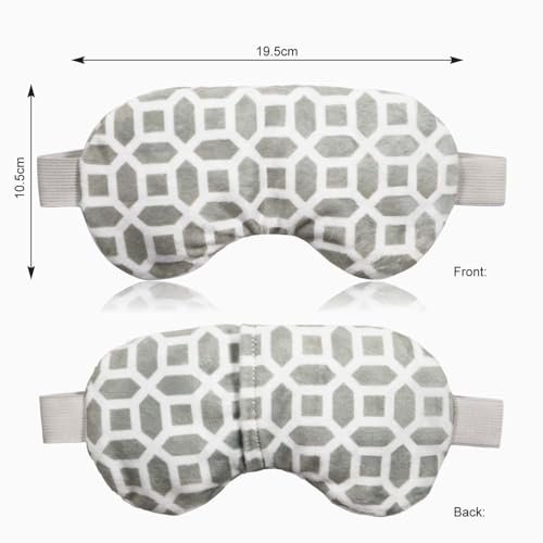 2-in-1 beheizte und kühlende Augenmaske mit Lavendel & Leinsamen – Mikrowellengeeignetes Sinus-Kissen bei trockenen Augen, Gerstenkorn, Nebenhöhlenentzündung, Kopfschmerzen, Migräne, geschwollenen Augen und entzündeten Augenlidern