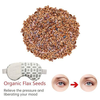 2-in-1 beheizte und kühlende Augenmaske mit Lavendel & Leinsamen – Mikrowellengeeignetes Sinus-Kissen bei trockenen Augen, Gerstenkorn, Nebenhöhlenentzündung, Kopfschmerzen, Migräne, geschwollenen Augen und entzündeten Augenlidern