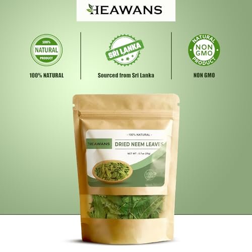 Heawans Natürlich getrocknete Neemblätter ganz (0,7 oz) – 20g