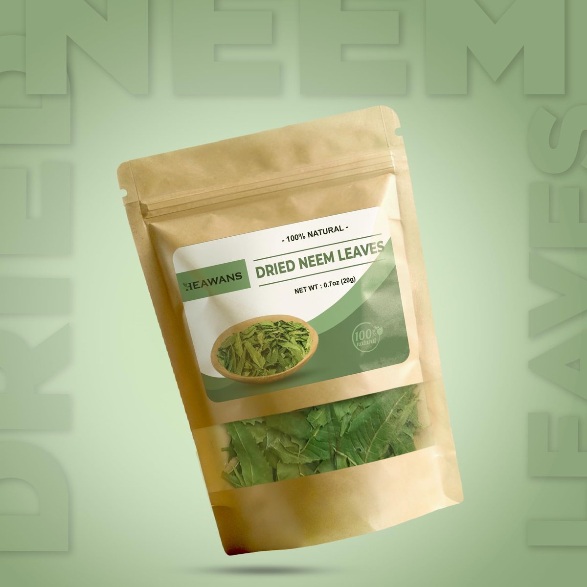 Heawans Natürlich getrocknete Neemblätter ganz (0,7 oz) – 20g