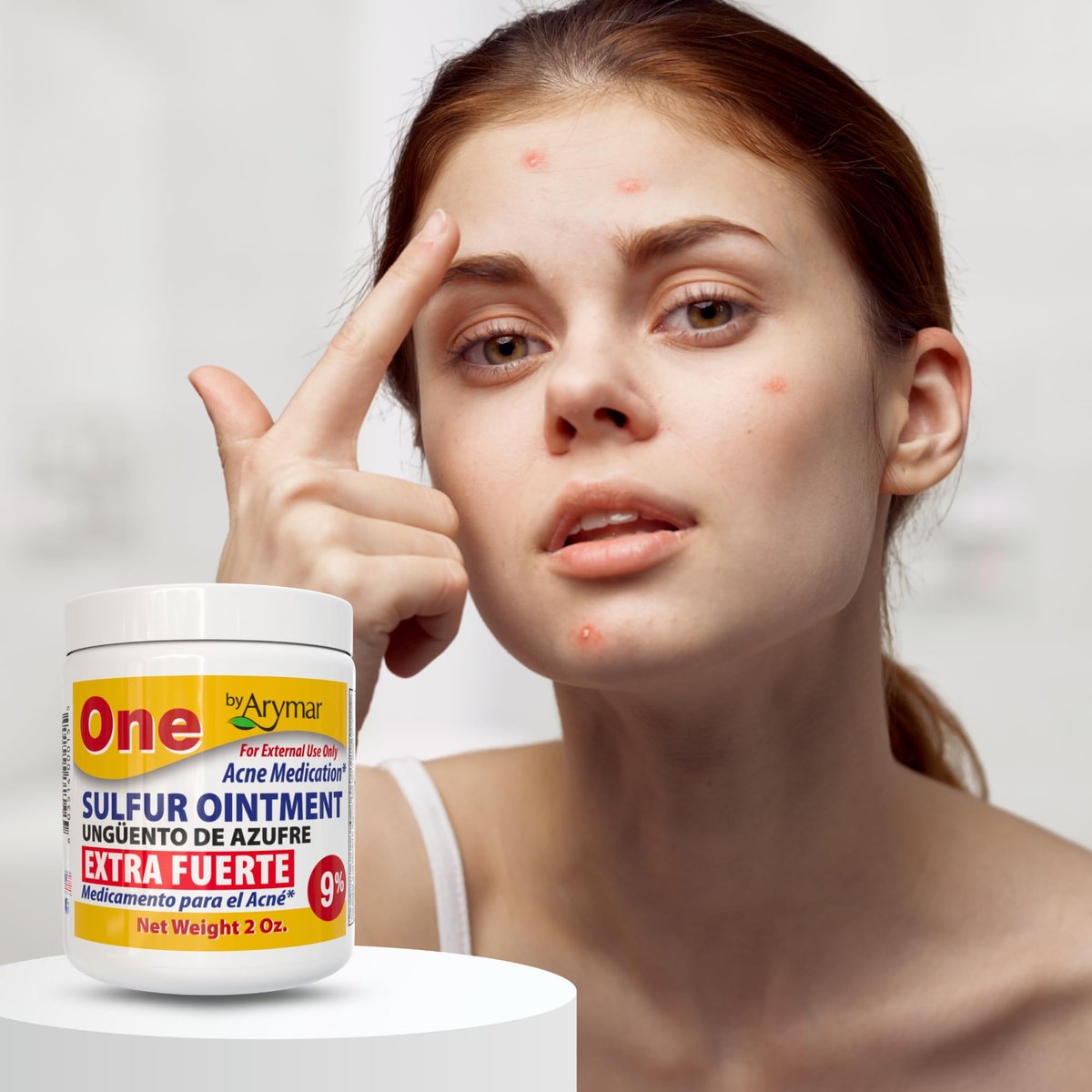 Arymar Schwefel Salbe 9% Akne Spot Formel für Gesicht und Körper: Maximalstärke Formel, hilft Pickel, Mitesser und verstopfte Poren auszutrocknen, intensive Hautpflegesalbe, 57 g