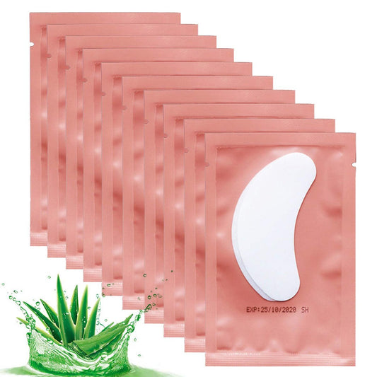 50 Paar Unter-Augenpads, Hydrogel-Augenmasken für Wimpernverlängerungen, lintfreie Augenpads, Beauty-Tool (Pink)