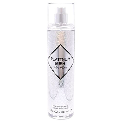 Paris Hilton Platinum Rush Bodyspray für Damen | Blumig-fruchtiger Duft | Hell und anspruchsvoll | Lang anhaltendes Parfüm | 237 ml