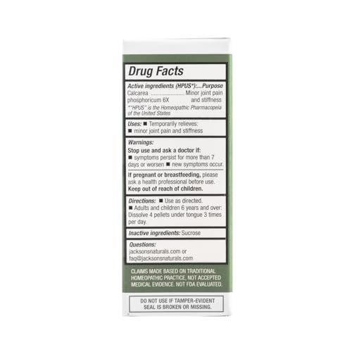 Jackson's Zelle Nr. 2 Calc Phos 6X (500 Pellet Flasche) – Zertifiziert vegan, laktosefreies Schüßler-Salz Calcarea Phosphorica 6X (Hergestellt in den USA)