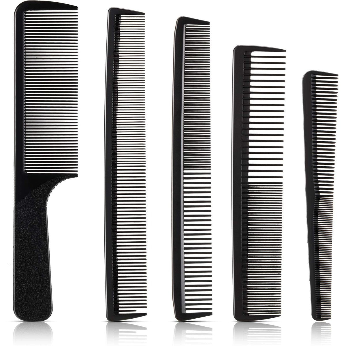 5-teiliger Haarschneidekamm-Set aus Carbonfaser – Antistatisch, Hitzebeständig, für Männer und Frauen