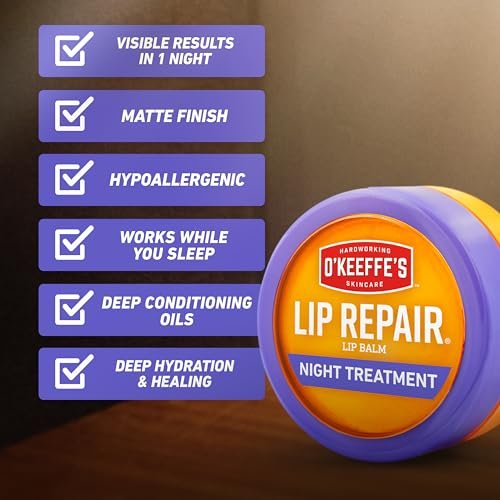 O'Keeffe's Night Treatment Combo Pack – Handcreme, Fußcreme & Lippenbalsam für die Nacht | Geschenkset
