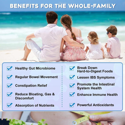 Probiotika für Frauen & Männer - 100 Milliarden plus Verdauungsenzyme & Präbiotika, höchste Potenz 3-in-1 Komplett-Probiotika für Verdauungsgesundheit, Immununterstützung