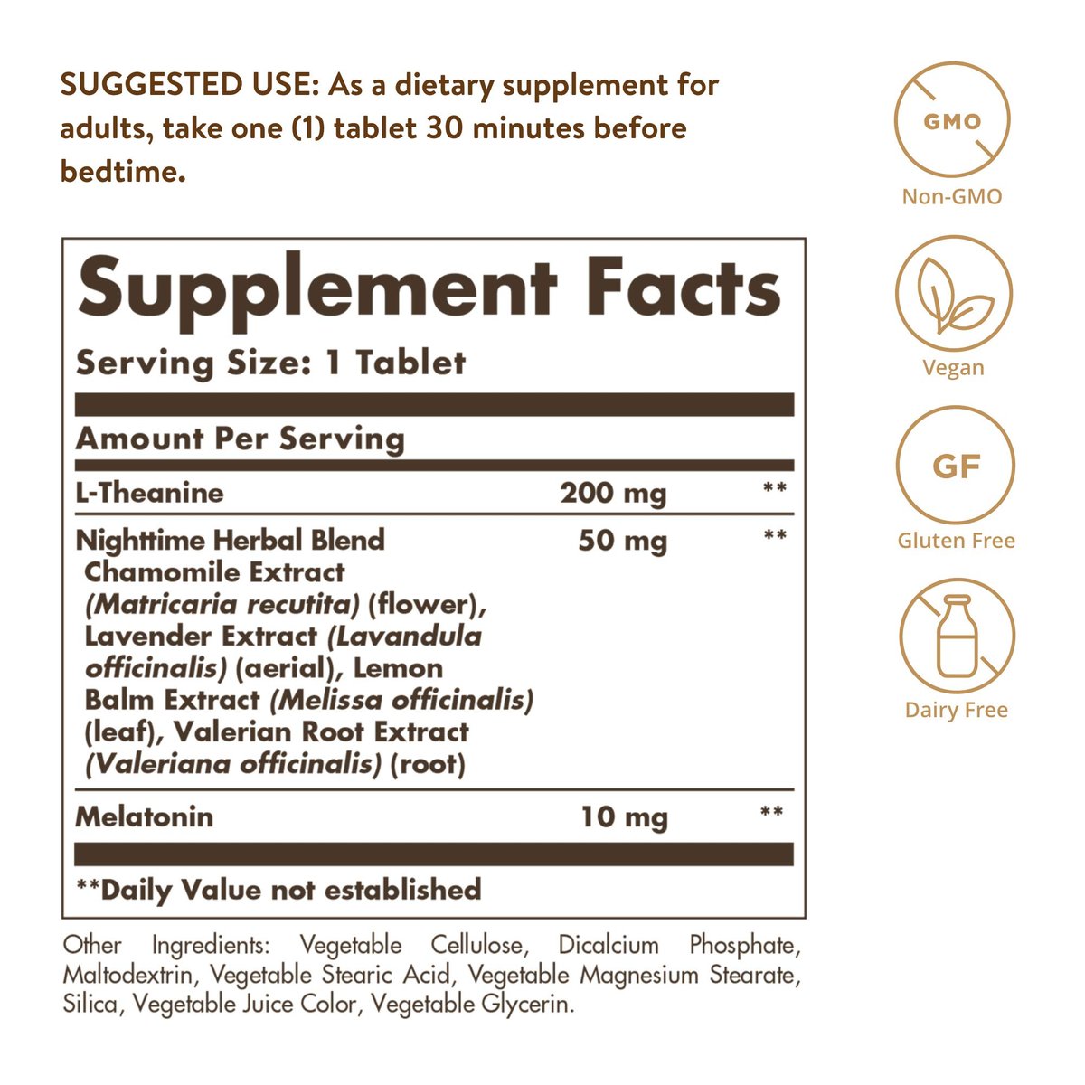 Solgar Triple Action Sleep 60 Tri-Layer Tabletten - Zeitverzögerte Freisetzung von Melatonin & L-Theanin mit Kräutermischung - Hilft beim Entspannen, schnellen Einschlafen und Durchschlafen - Non-GMO, Glutenfrei - 60 Portionen