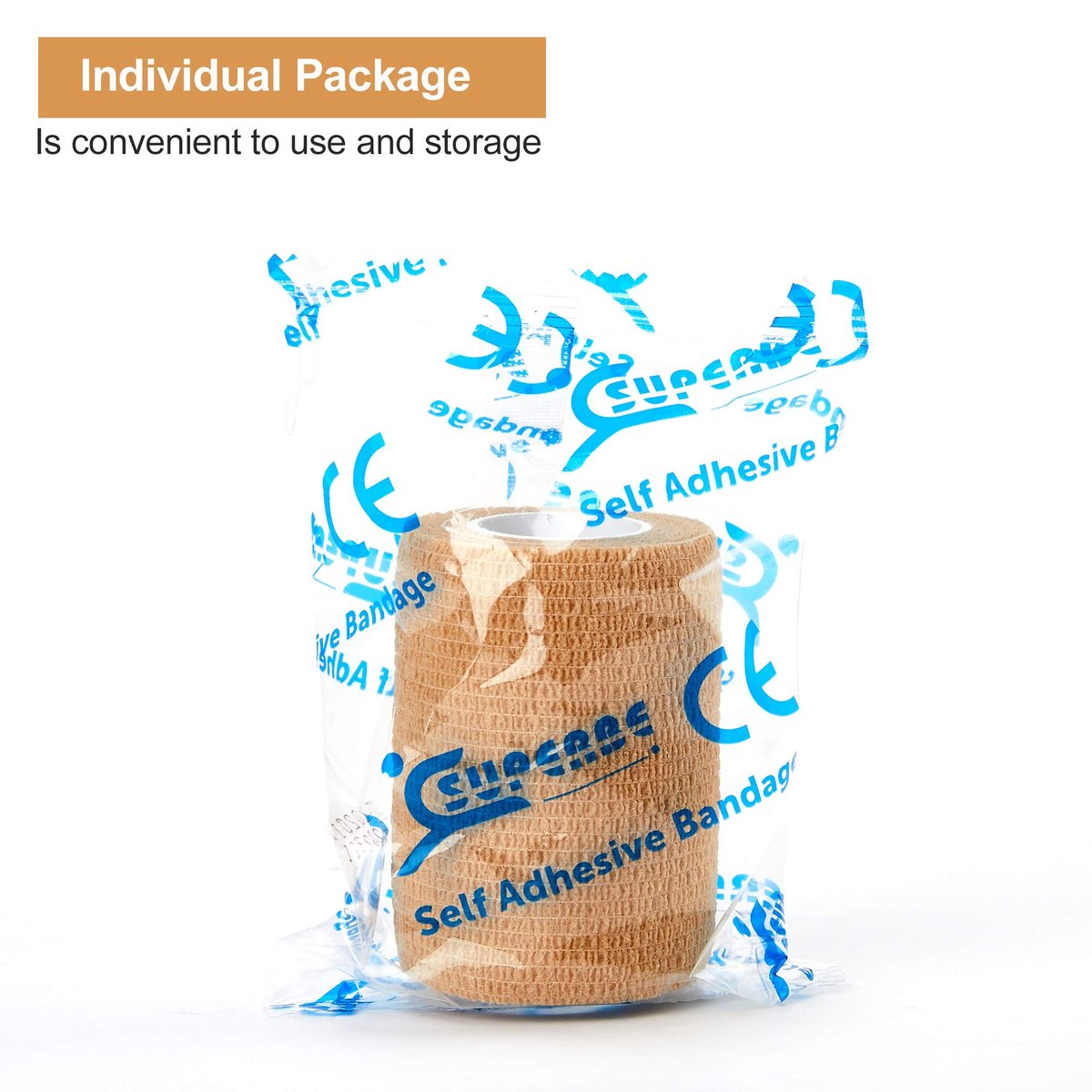 SUPERBE Selbstklebender elastischer Verband (3 Zoll x 5 Yards), 8er-Pack – Ideale Fixierbinde für Erste Hilfe, Sport, Handgelenk & Knöchel