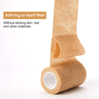 SUPERBE Selbstklebender elastischer Verband (3 Zoll x 5 Yards), 8er-Pack – Ideale Fixierbinde für Erste Hilfe, Sport, Handgelenk & Knöchel