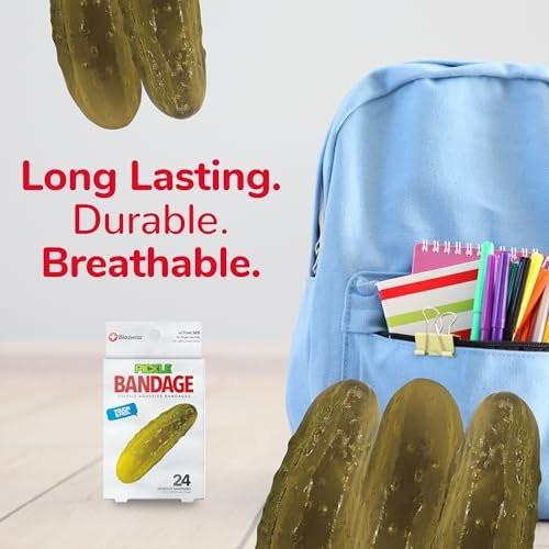 BioSwiss Pflaster, gurkenförmige selbstklebende Wundpflaster, latexfrei, sterile Wundversorgung, 24 Stück