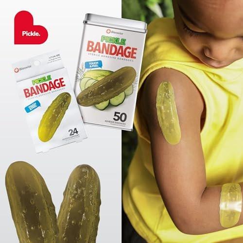 BioSwiss Pflaster, Gurkenförmige selbstklebende Wundpflaster, Latexfrei, Sterile Wundversorgung, 50 Stück